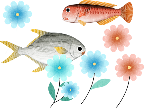 魚插畫